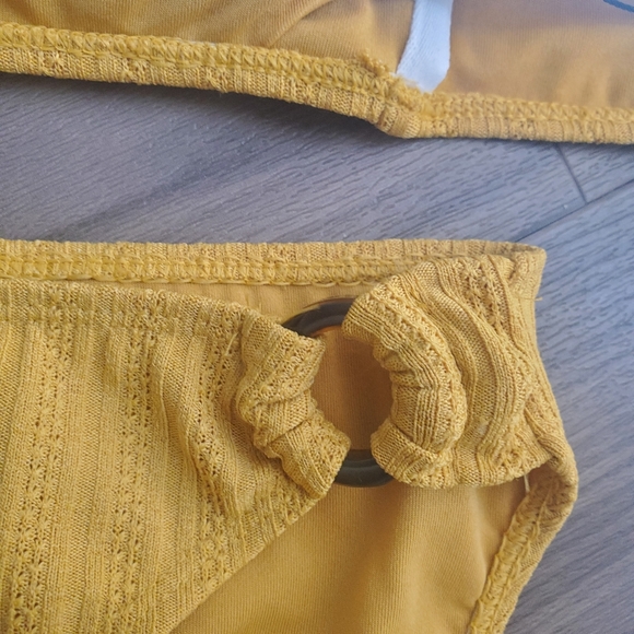 NWT Yellow O Ring Bikini Top & Bottom - Picture 5 of 8